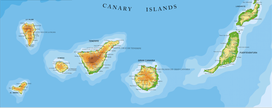 Canary Islands map