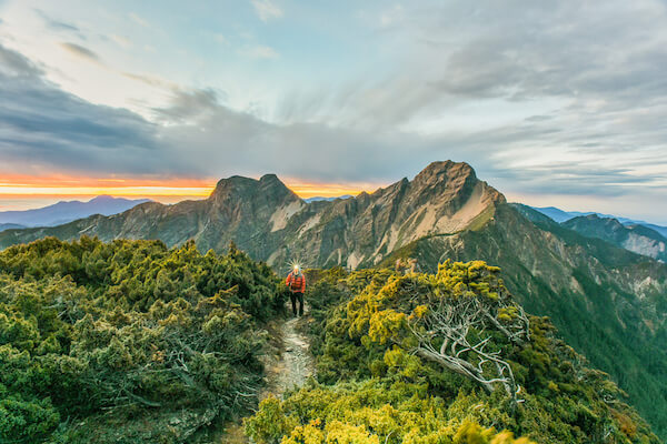 Mountainscape of Yushan National Park in Taiwan