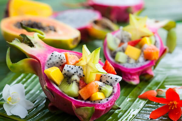 Exotic fruits salad