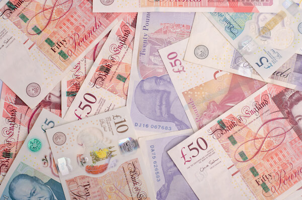 UK pound notes