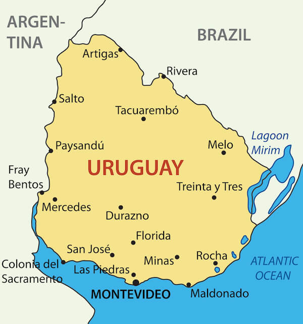 Map of Uruguay