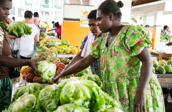 Vanuatu market stall