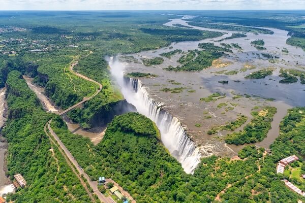 vic falls aerial