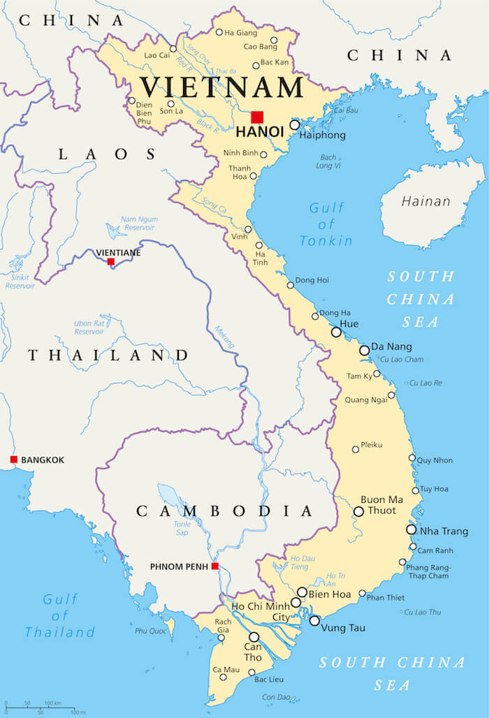 Map of Vietnam