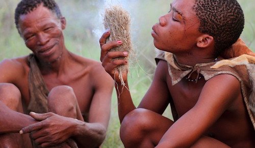 San people in Botswana Africa