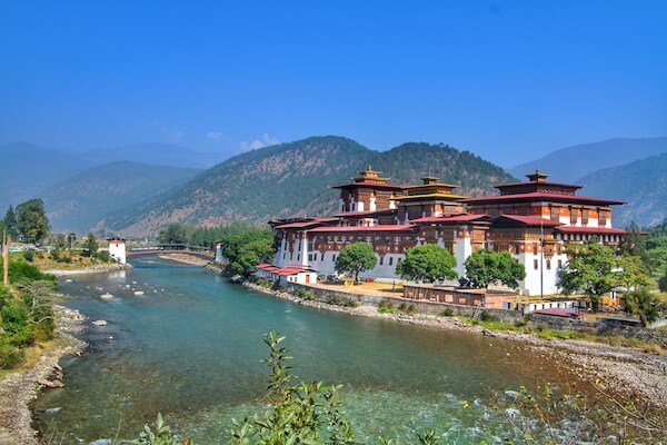 Bhutan's Punakha Dzong: Paleis van het Grote Geluk's Punakha Dzong: Palace of Great Happiness