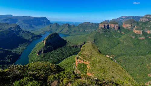 Blyde River Canyon and the Three Rondavels in South Africa - aerial
