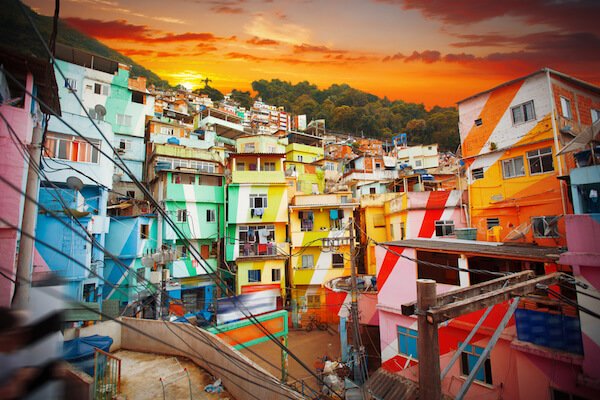 Rio de Janeiro colourful favela