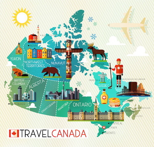 Canada Map for Kids - from shutterstock