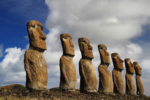 Rapa Nui Moai on Easter Islands