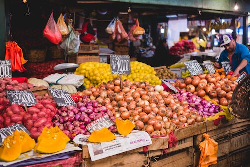 Mercato di alimenti freschi in Cile