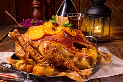 Austrian Christmas food - roast goose