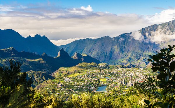 Mountain village of Cilaos on Reunion island