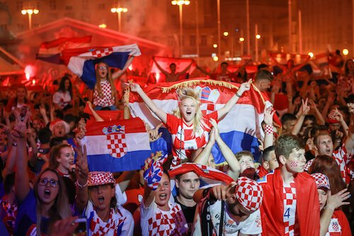 Croatian soccer fans - image by Goran Jakus