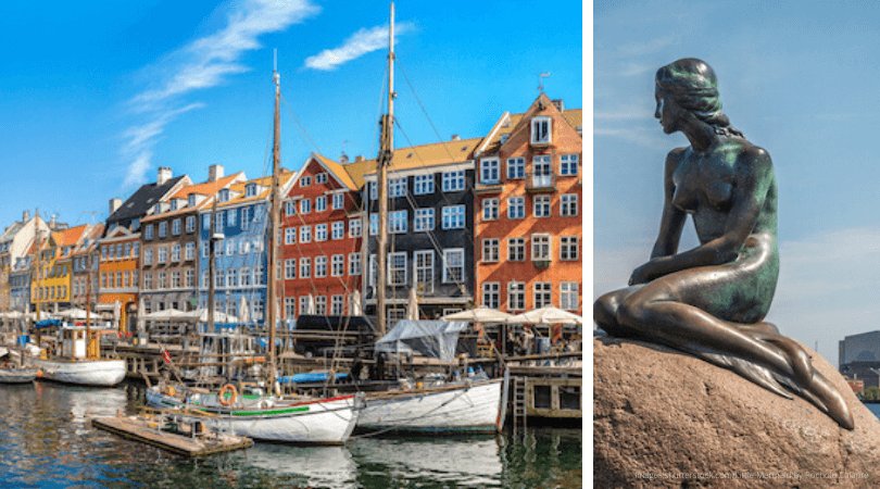 Københavns Nyhavn og Den Lille Havfrue's Nyhavn and the Little Mermaid