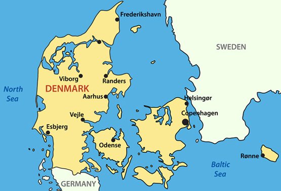 Map of Denmark