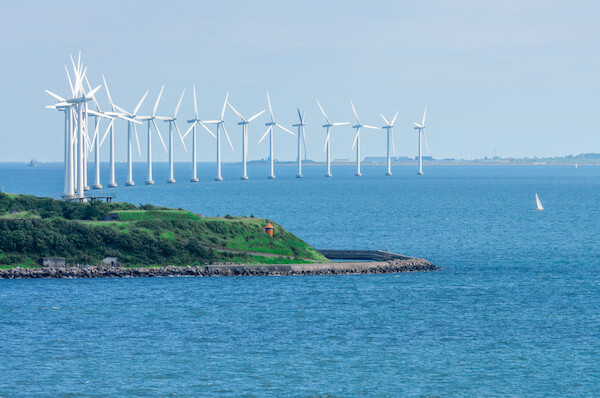 Denmark offshore wind farm near Copenhagen