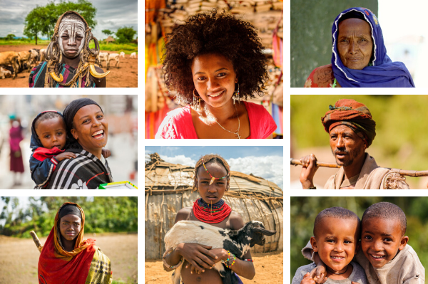 Ethiopian people - all by shutterstock.com (credits to Nick Fox, Anton Ivanov, Sunshine Seeds and Sarine Arslanian)