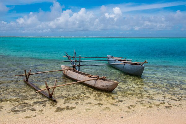 Traditional Fijian canoe