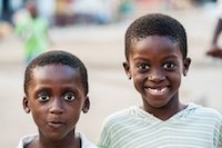 African children smiling