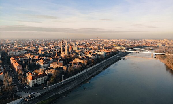 Szeged on the Tisza River in Hungary