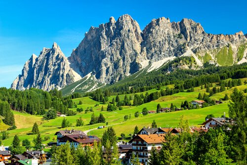 Cortina d'Ampezzo in the Italian Alps