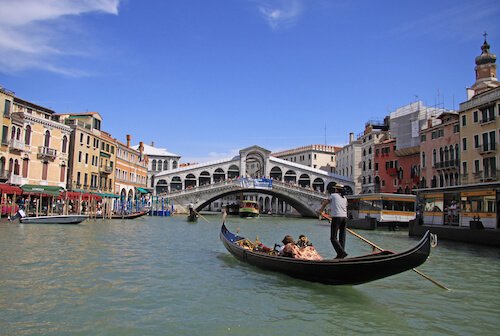 Canal Grande in Venice Italy with Gondola
