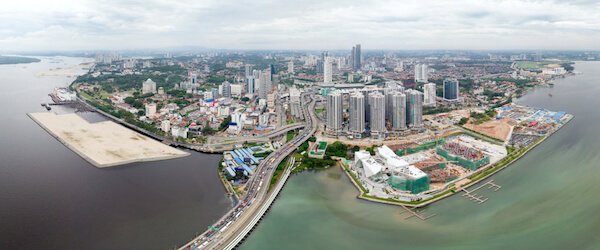 Aerial view of Johor Bahru