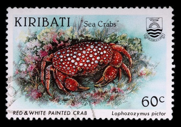 kiribati stamp with crab