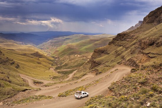 Lesotho - driving up Sani Pass
