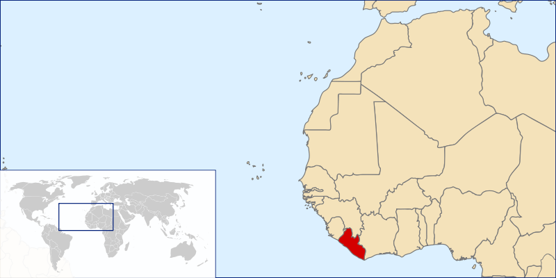 liberia world map