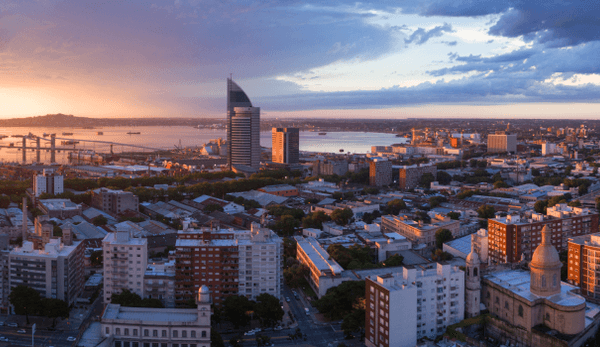 Montevideo at sunset