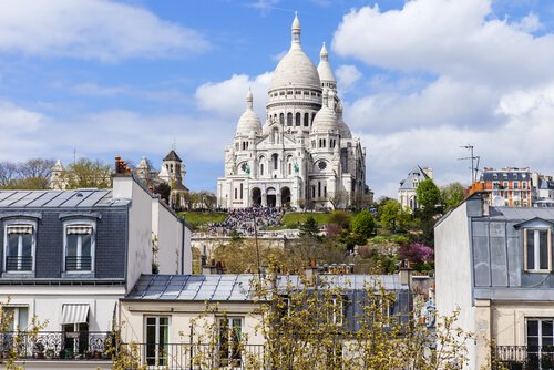 Montmartre with Sacre Coeur in Paris