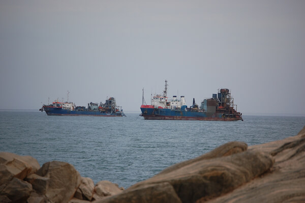 Namibia diamond dredging vessel