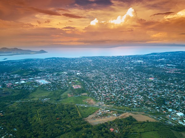 Managua - capital city of Nicaragua - aerial