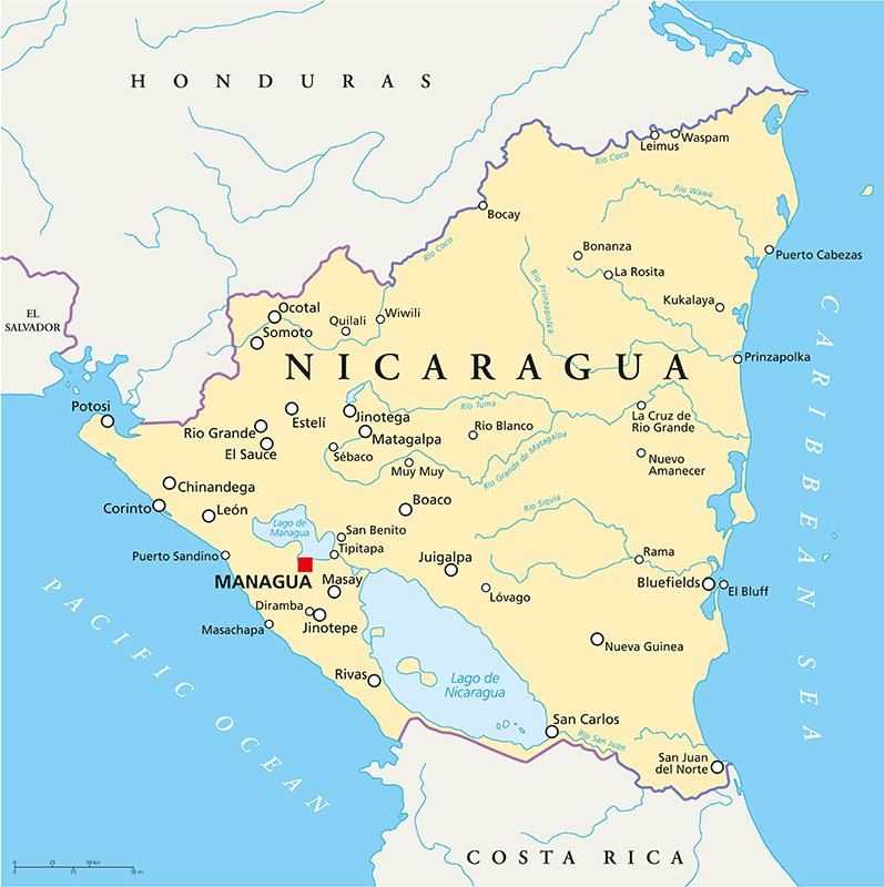 Nicaragua map