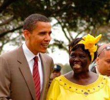 Obama and Maathai in Nairobi 2016 - image by Fredrick Onyango/wikicommons