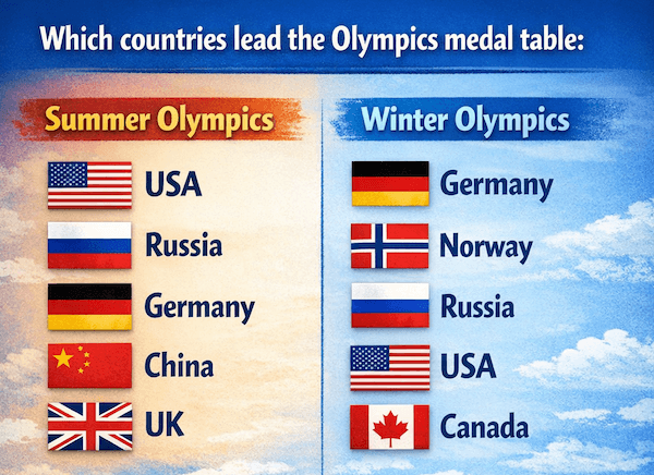 olympics medal table