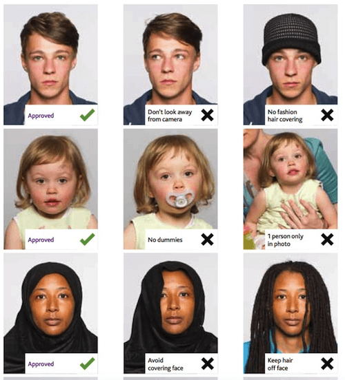 Passport photo requirements - UK passports