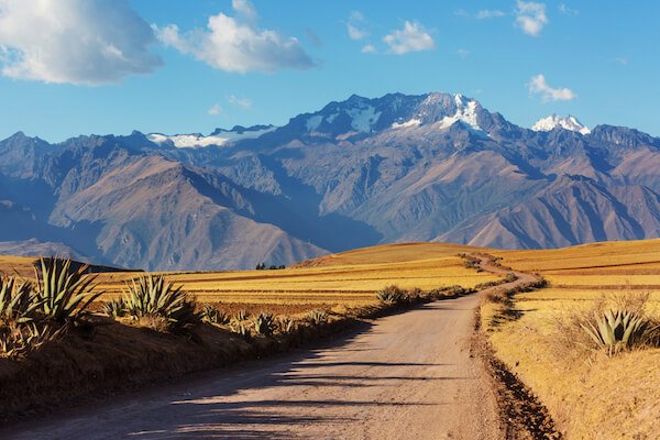 Paesaggio delle Ande in Perù