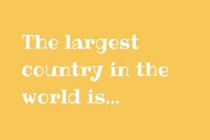 question largest country