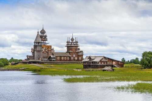 Karelia wooden church on Kizhi Island