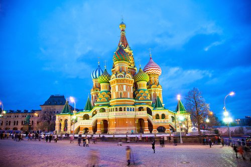 Saint Basil's Cathedral at night