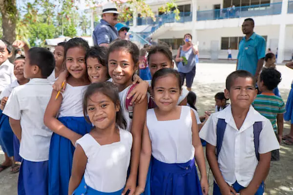 Samoan school children in school uniform Samoan school children image by corners74/shutterstock