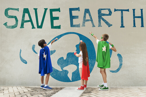 Save Earth! wall painting