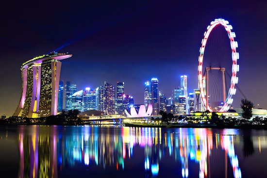 Singapore Skyline by Night