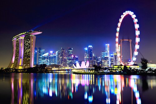 Singapore night skyline