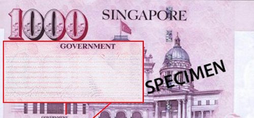 1000 Singapore dollar note