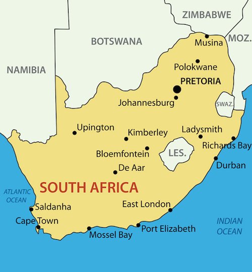 South Africa Map - shutterstock.com South Africa Map - shutterstock.com