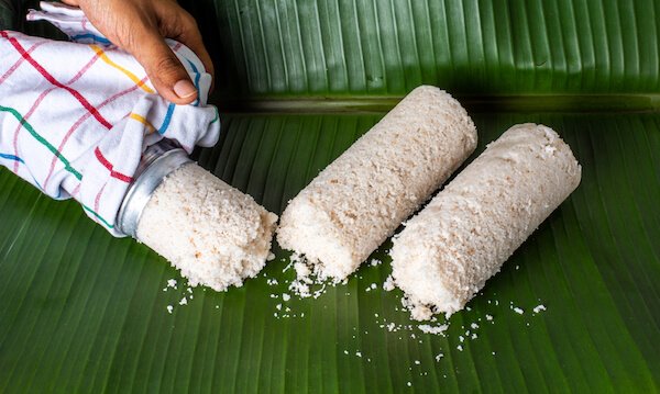 Pittu is traditionally eaten for breakfast in Sri Lanka